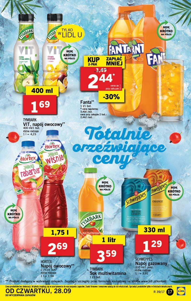 Gazetka promocyjna Lidl do 01/10/2017 str.17