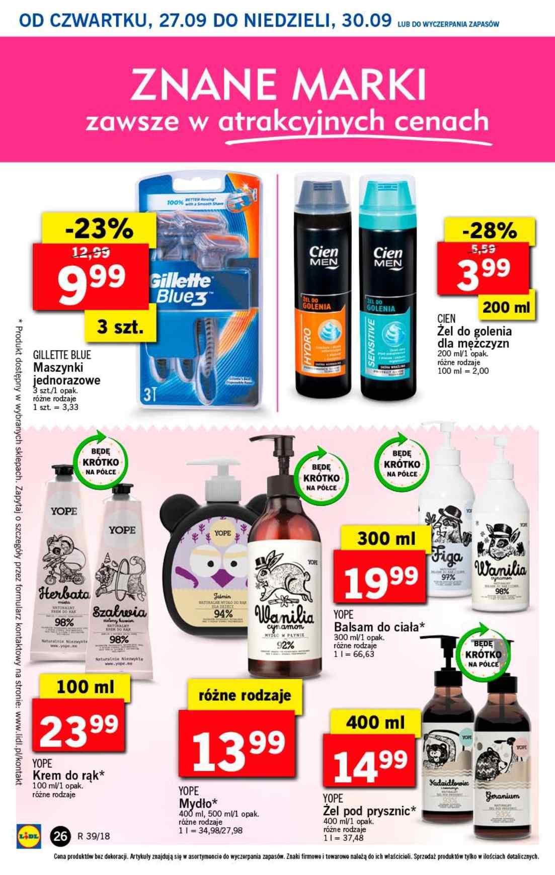 Gazetka promocyjna Lidl do 30/09/2018 str.26