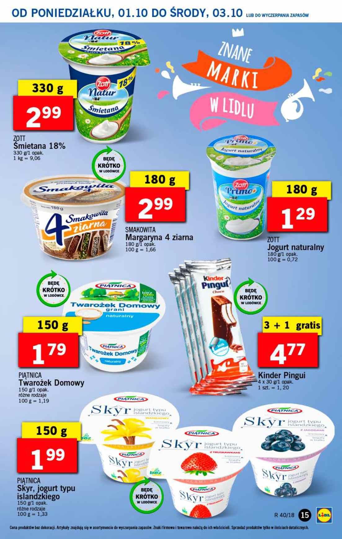 Gazetka promocyjna Lidl do 03/10/2018 str.15