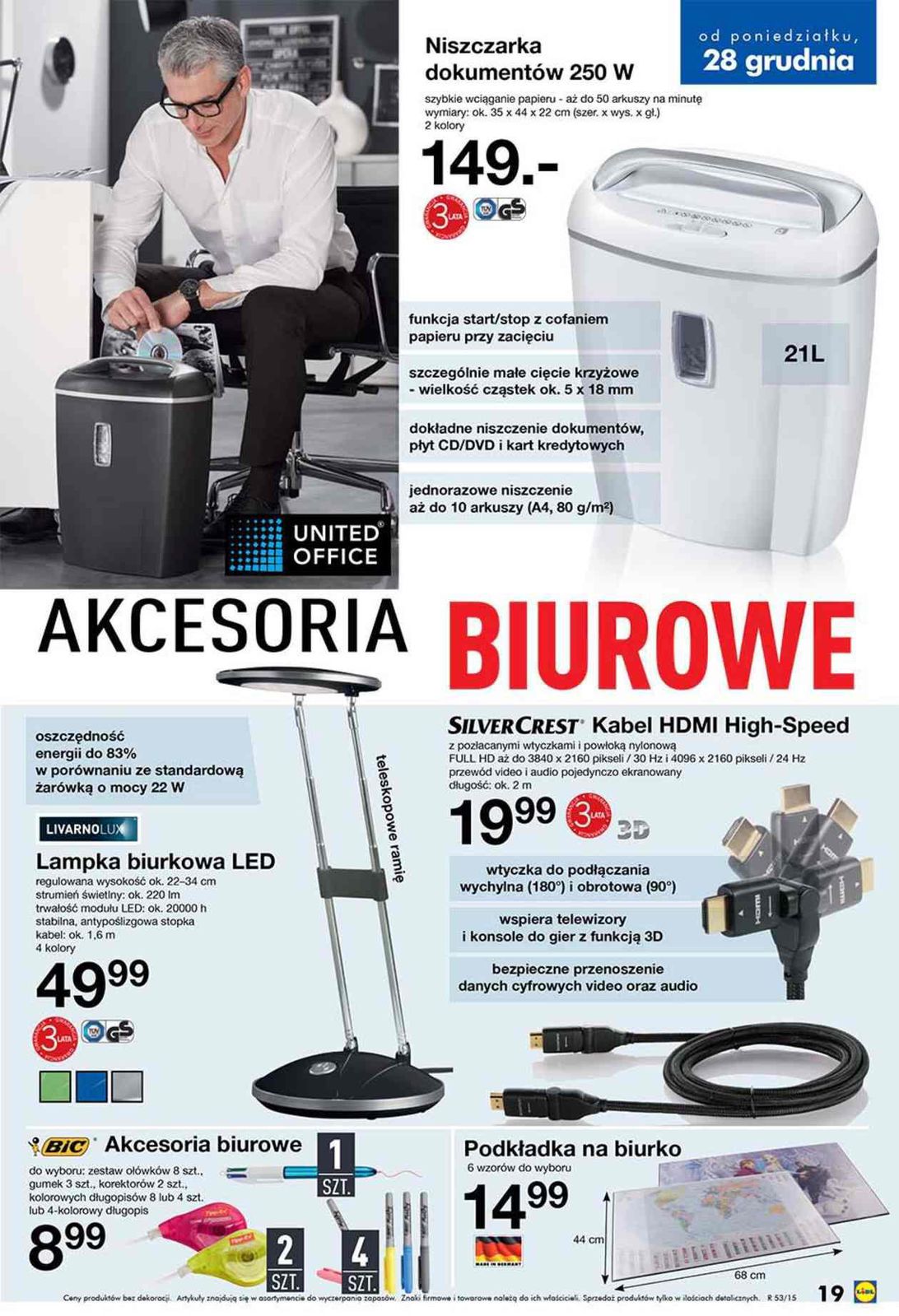 Gazetka promocyjna Lidl do 03/01/2016 str.19