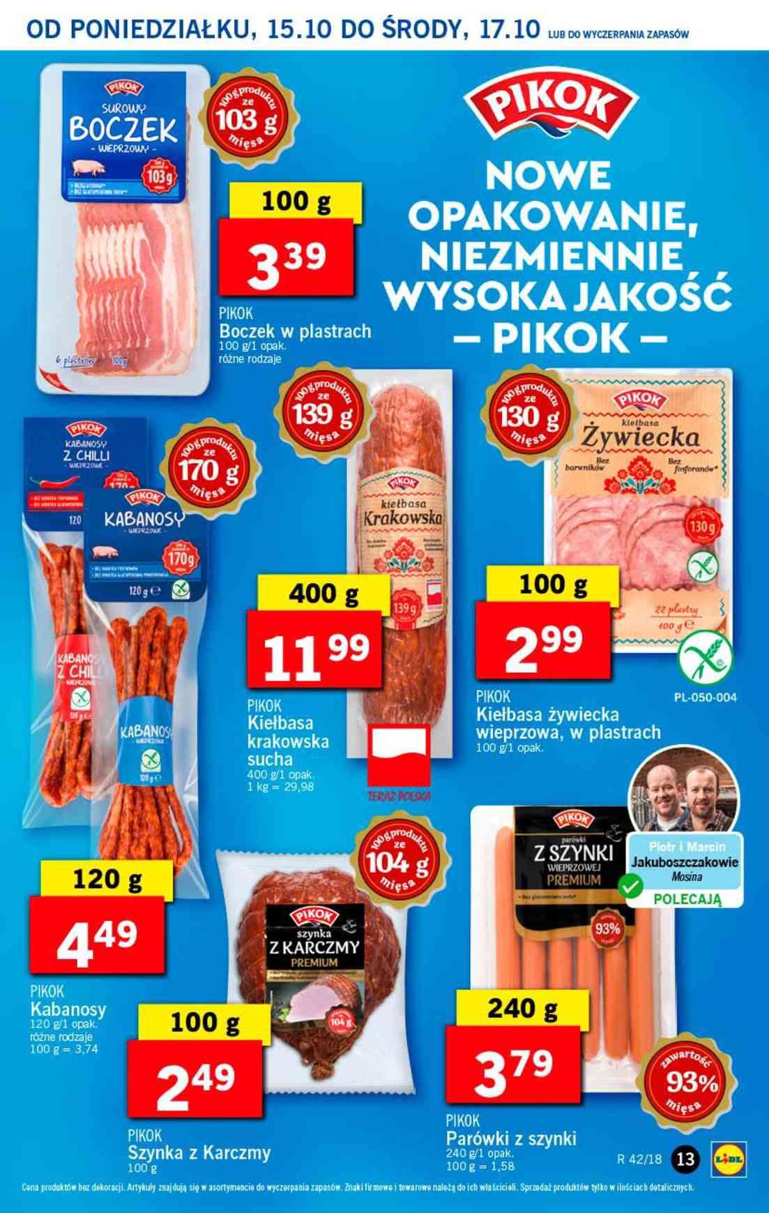 Gazetka promocyjna Lidl do 17/10/2018 str.13