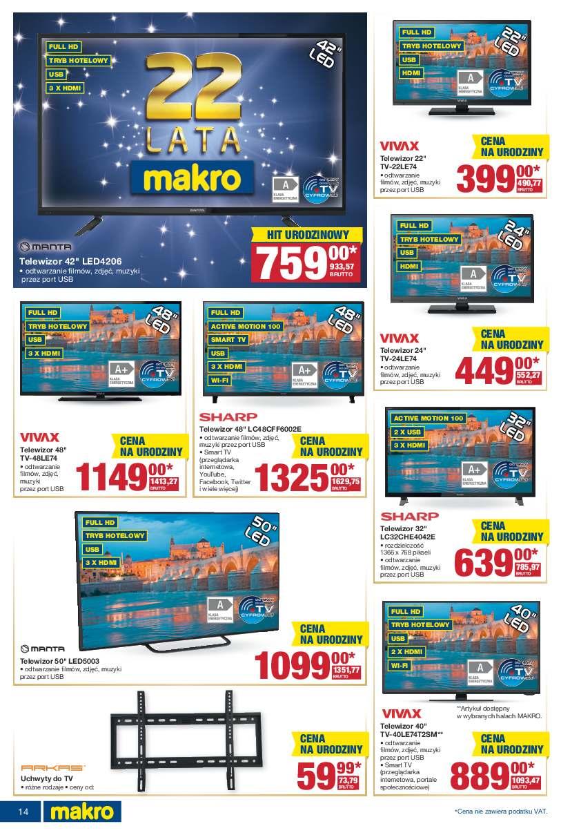 Gazetka promocyjna MAKRO do 26/09/2016 str.14