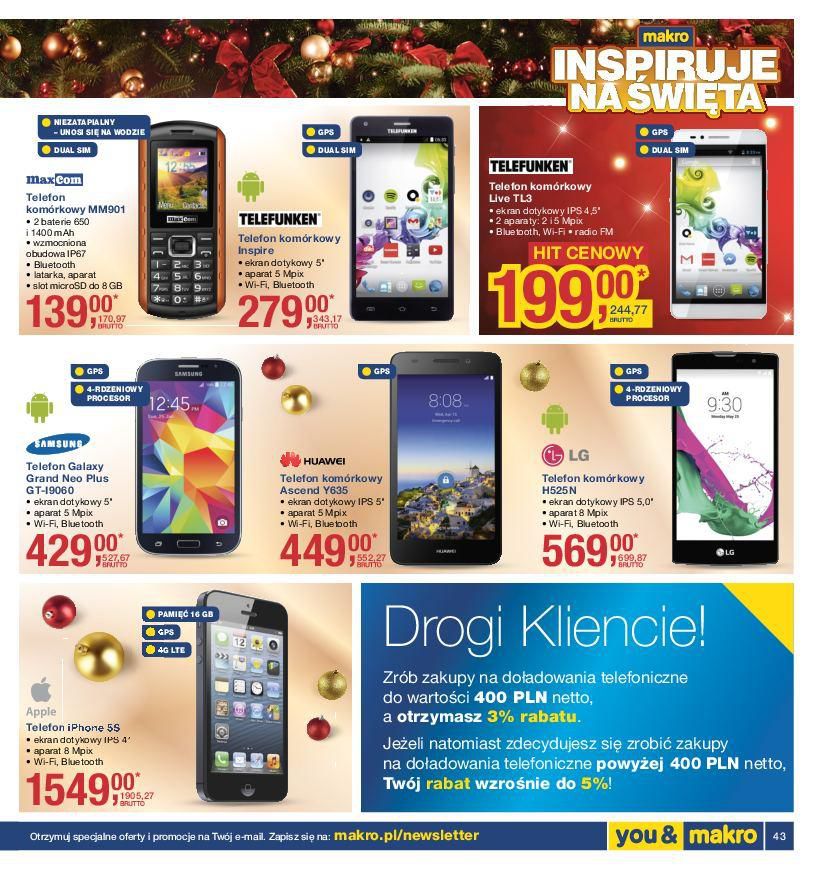 Gazetka promocyjna MAKRO do 24/12/2015 str.43