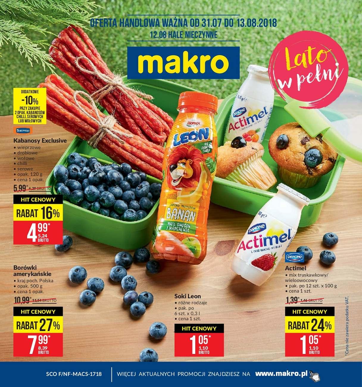 Gazetka promocyjna MAKRO do 13/08/2018 str.0