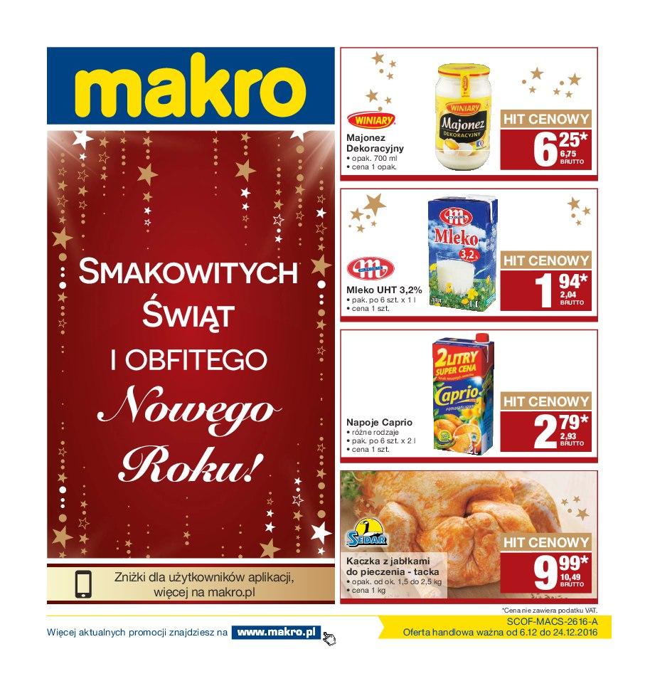 Gazetka promocyjna MAKRO do 24/12/2016 str.1