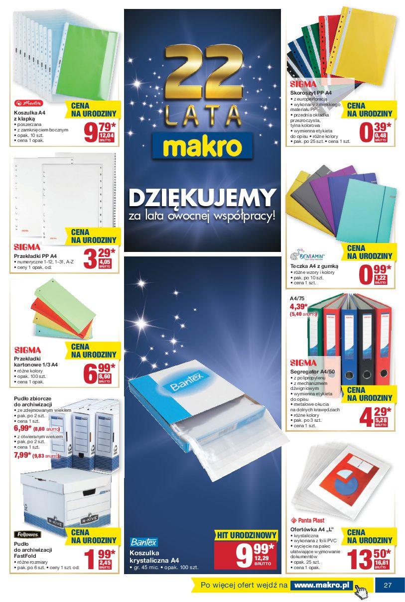 Gazetka promocyjna MAKRO do 10/10/2016 str.27