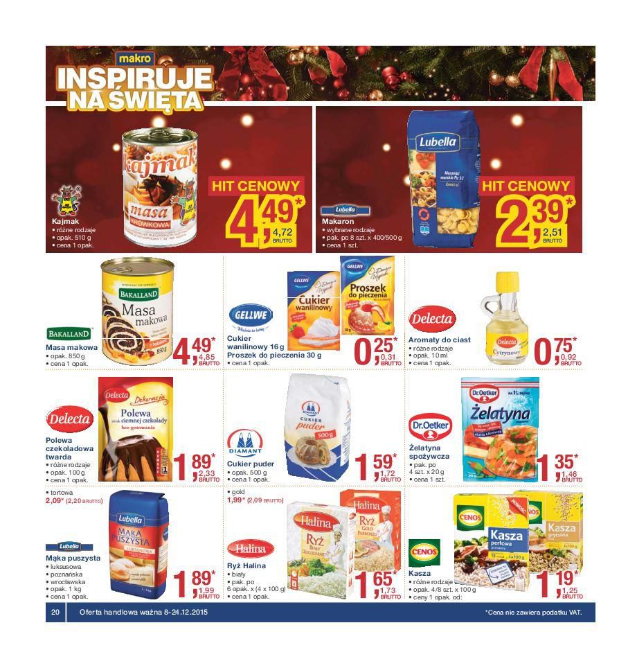 Gazetka promocyjna MAKRO do 24/12/2015 str.20