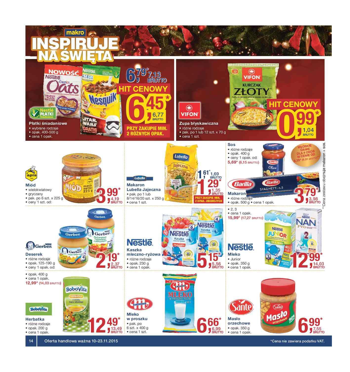 Gazetka promocyjna MAKRO do 23/11/2015 str.14