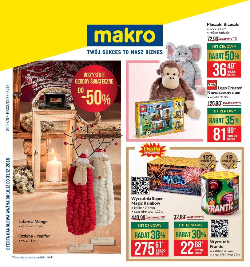 Gazetka promocyjna MAKRO do 31/12/2018 str.1
