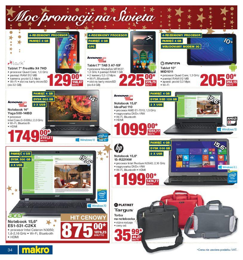 Gazetka promocyjna MAKRO do 24/12/2016 str.34