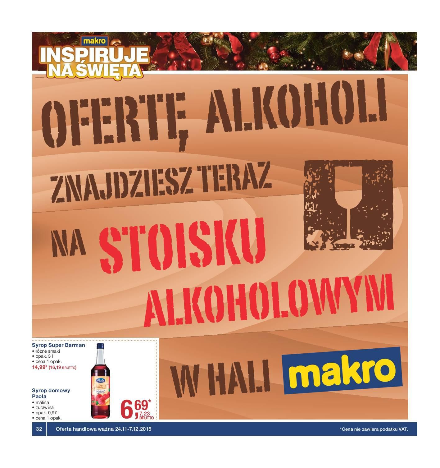 Gazetka promocyjna MAKRO do 07/12/2015 str.32