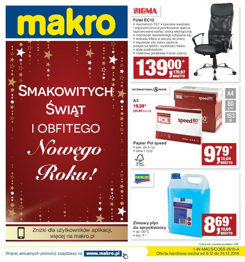 Gazetka promocyjna MAKRO do 24/12/2016 str.0