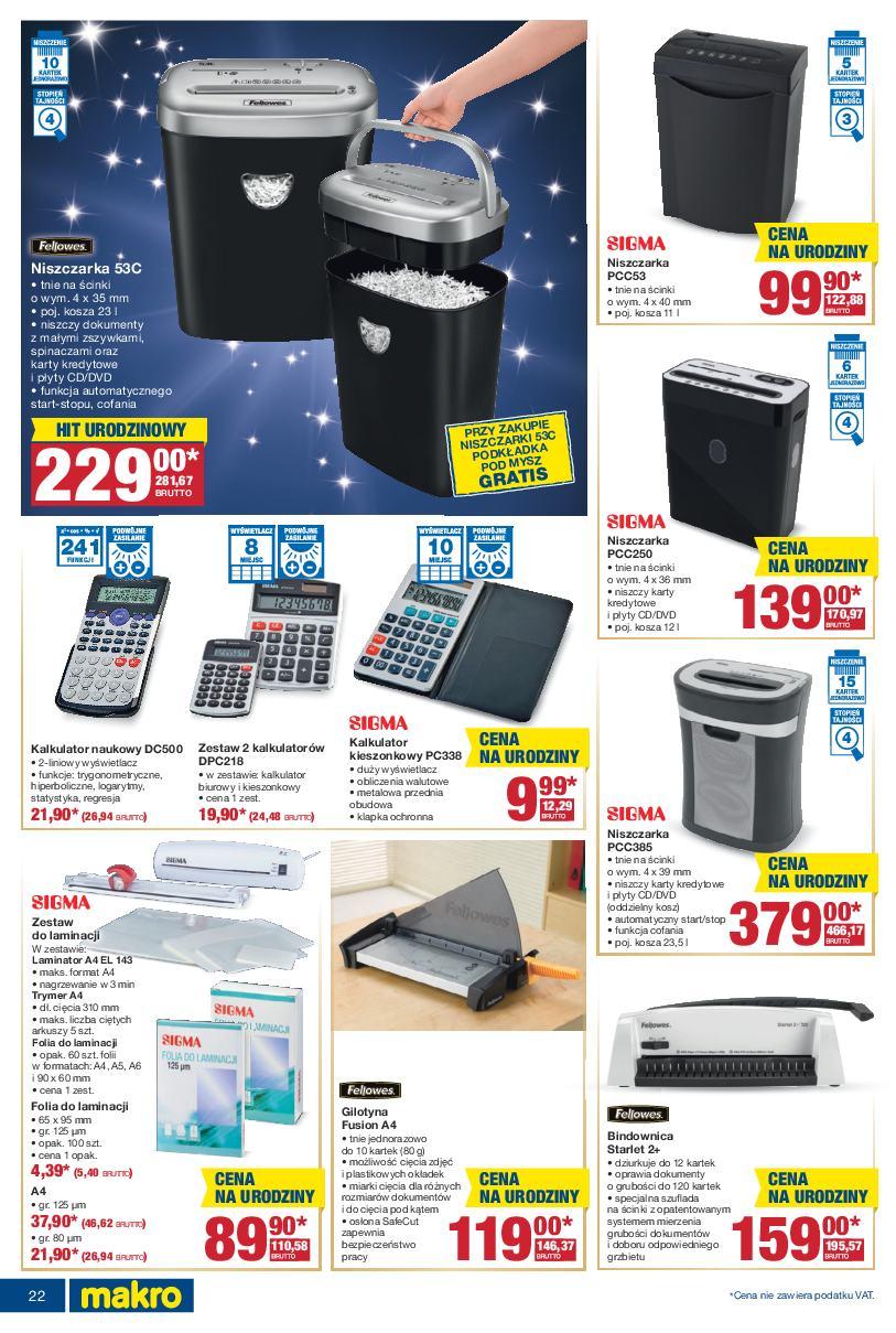 Gazetka promocyjna MAKRO do 10/10/2016 str.22