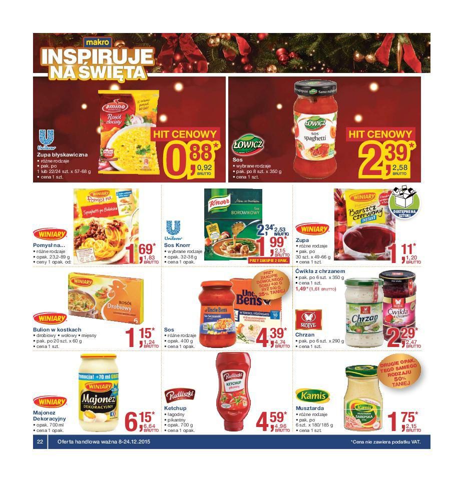 Gazetka promocyjna MAKRO do 24/12/2015 str.22