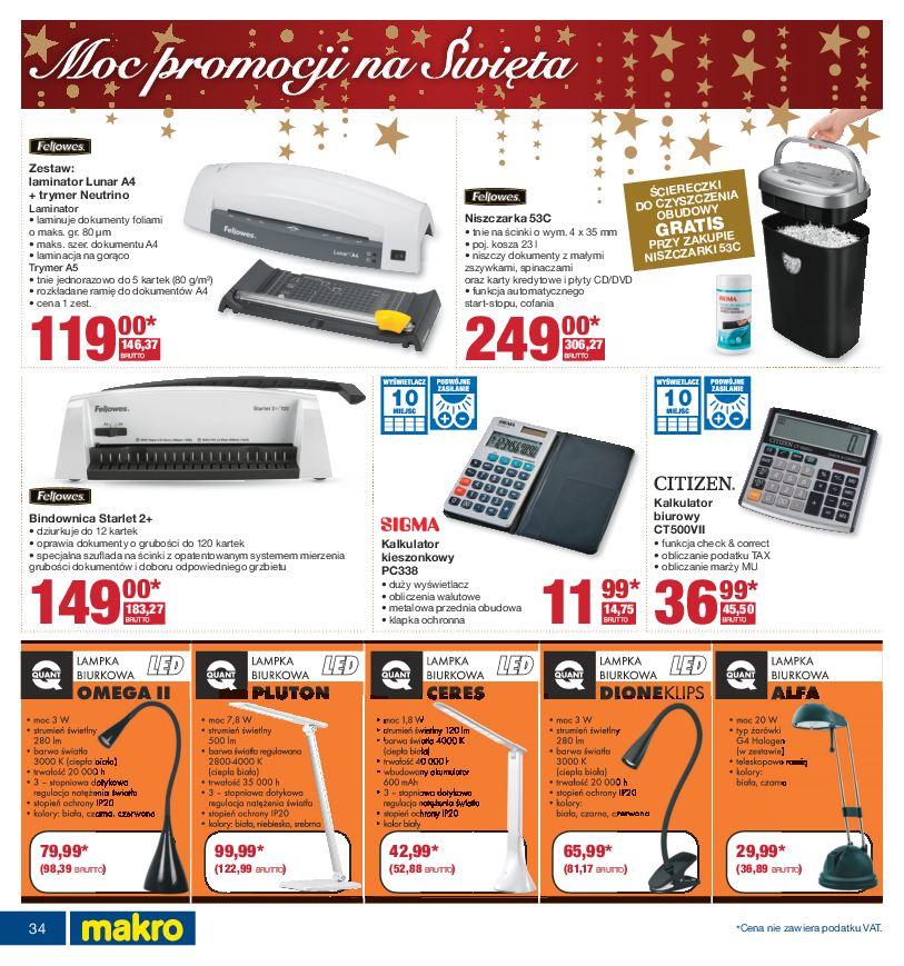 Gazetka promocyjna MAKRO do 05/12/2016 str.34