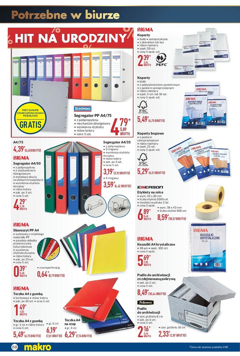 Gazetka promocyjna MAKRO do 09/10/2017 str.58