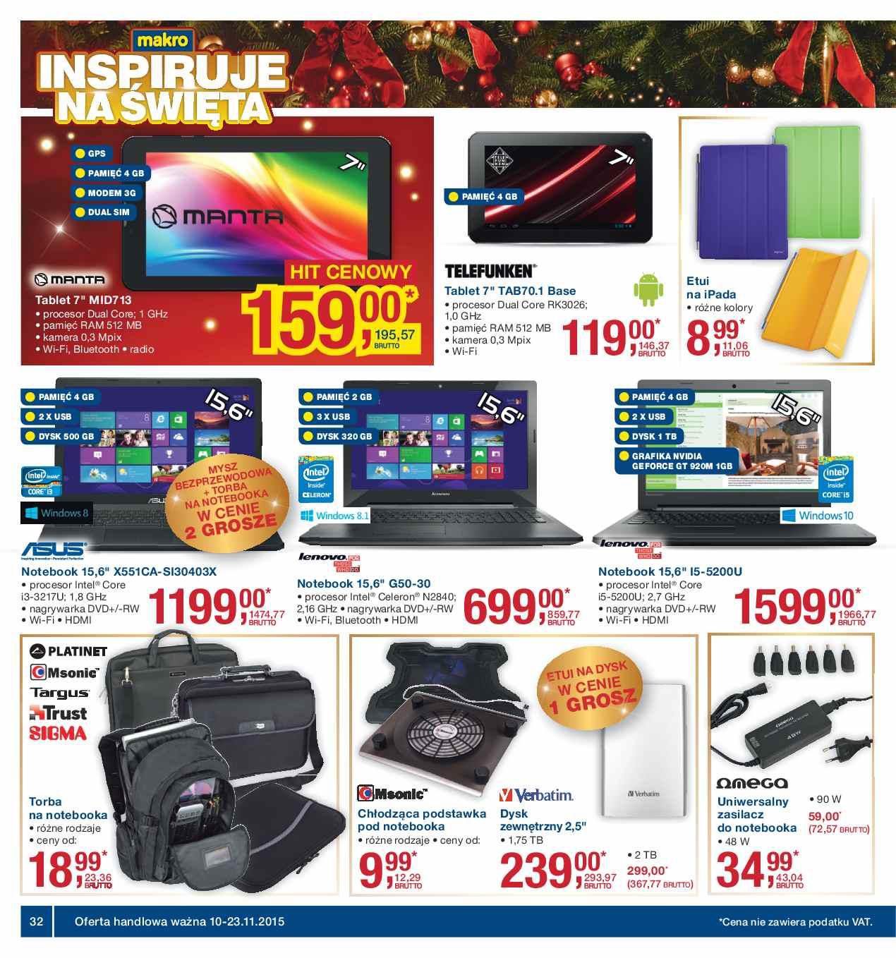 Gazetka promocyjna MAKRO do 23/11/2015 str.32