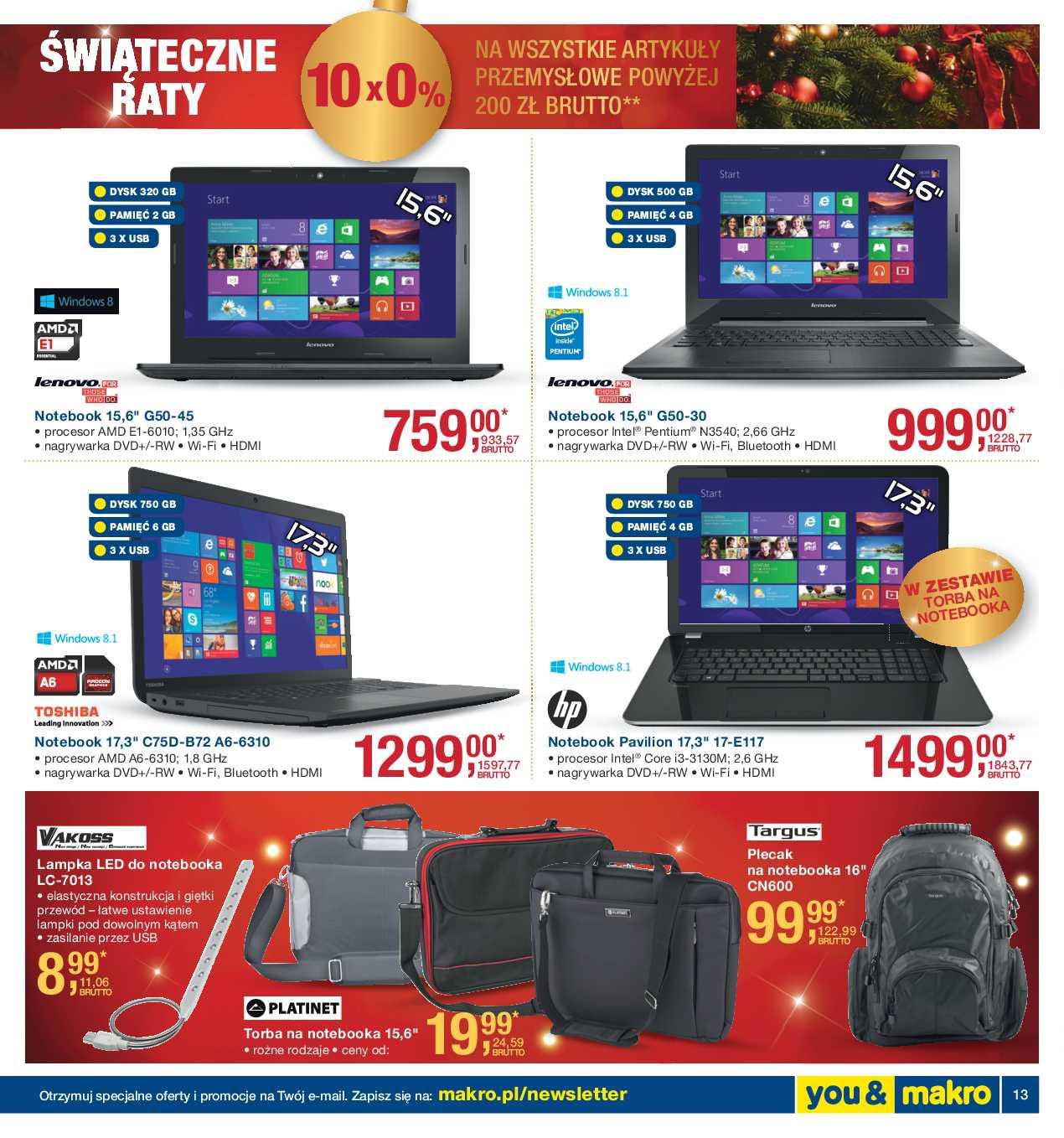 Gazetka promocyjna MAKRO do 07/12/2015 str.13