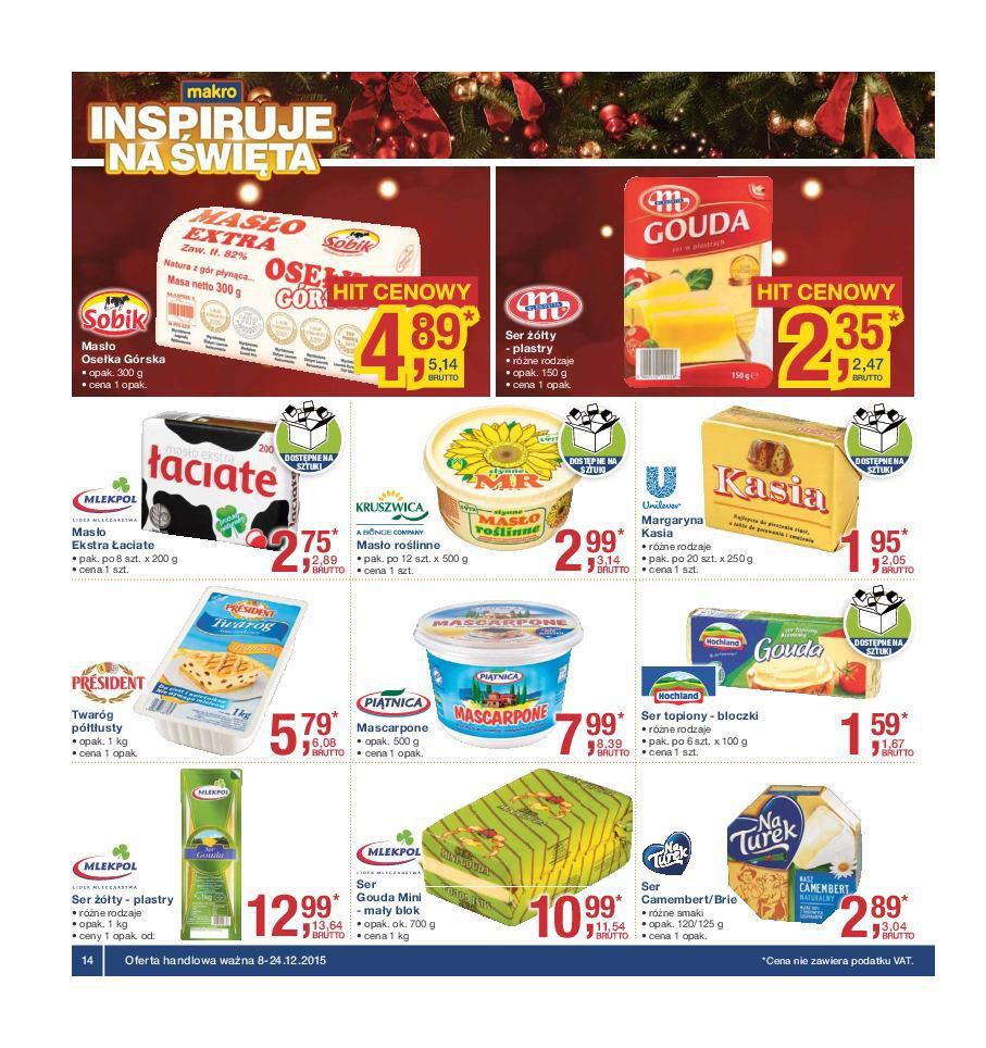 Gazetka promocyjna MAKRO do 24/12/2015 str.14