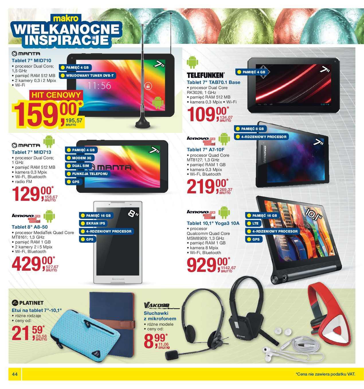 Gazetka promocyjna MAKRO do 28/03/2016 str.44