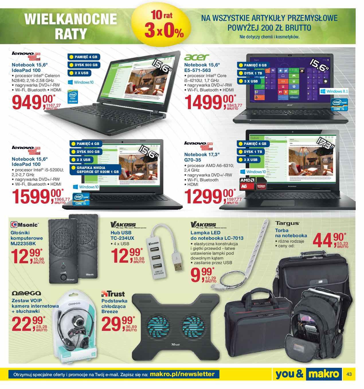 Gazetka promocyjna MAKRO do 28/03/2016 str.43