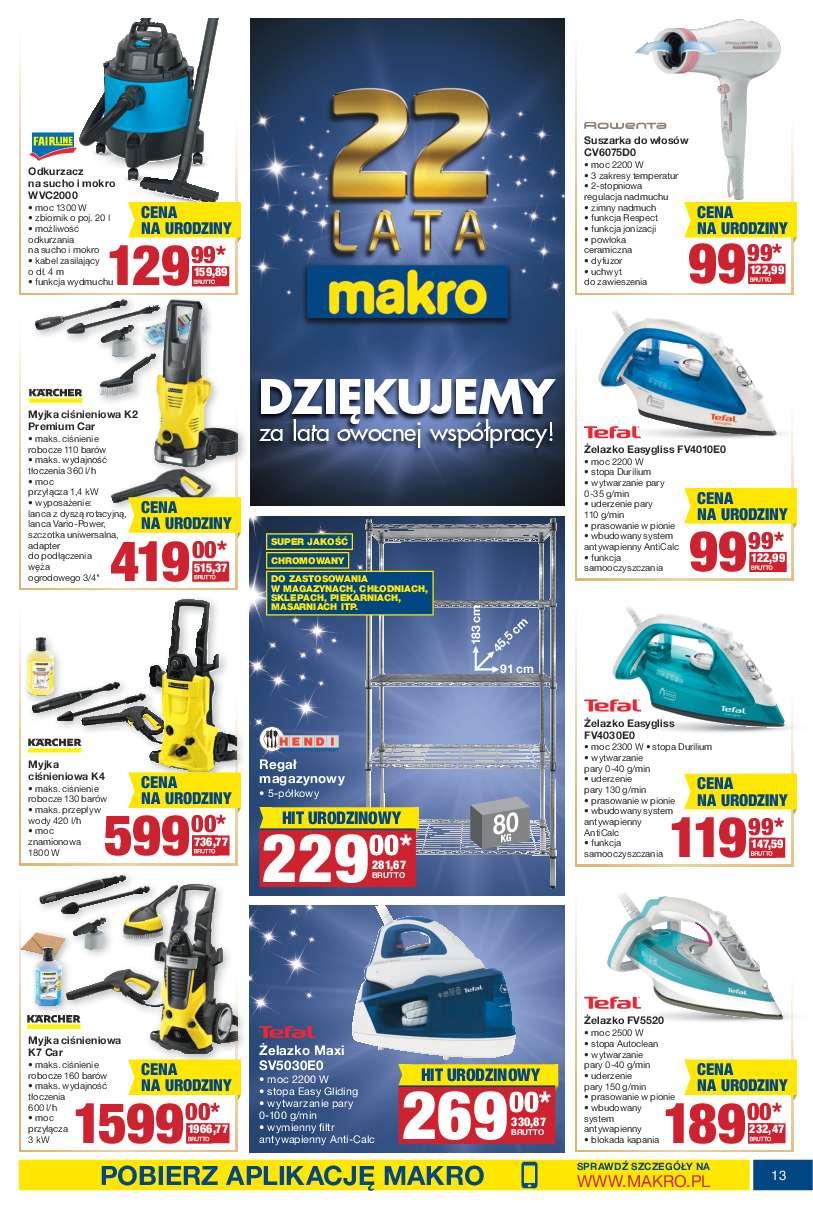 Gazetka promocyjna MAKRO do 26/09/2016 str.13