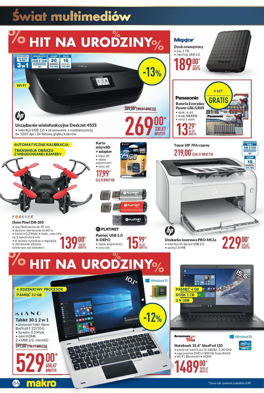 Gazetka promocyjna MAKRO do 09/10/2017 str.54