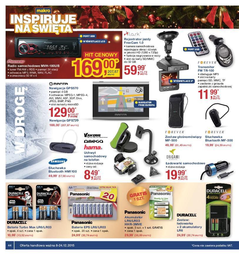 Gazetka promocyjna MAKRO do 24/12/2015 str.44