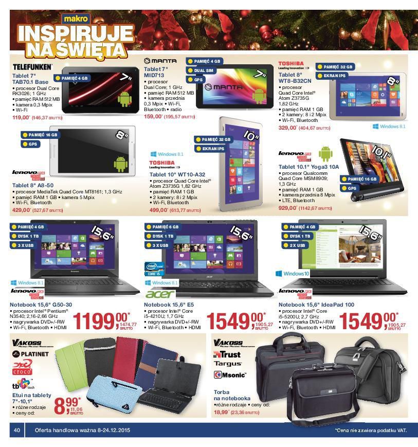 Gazetka promocyjna MAKRO do 24/12/2015 str.40