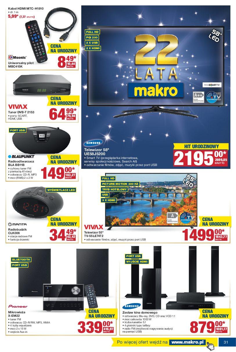 Gazetka promocyjna MAKRO do 07/11/2016 str.31