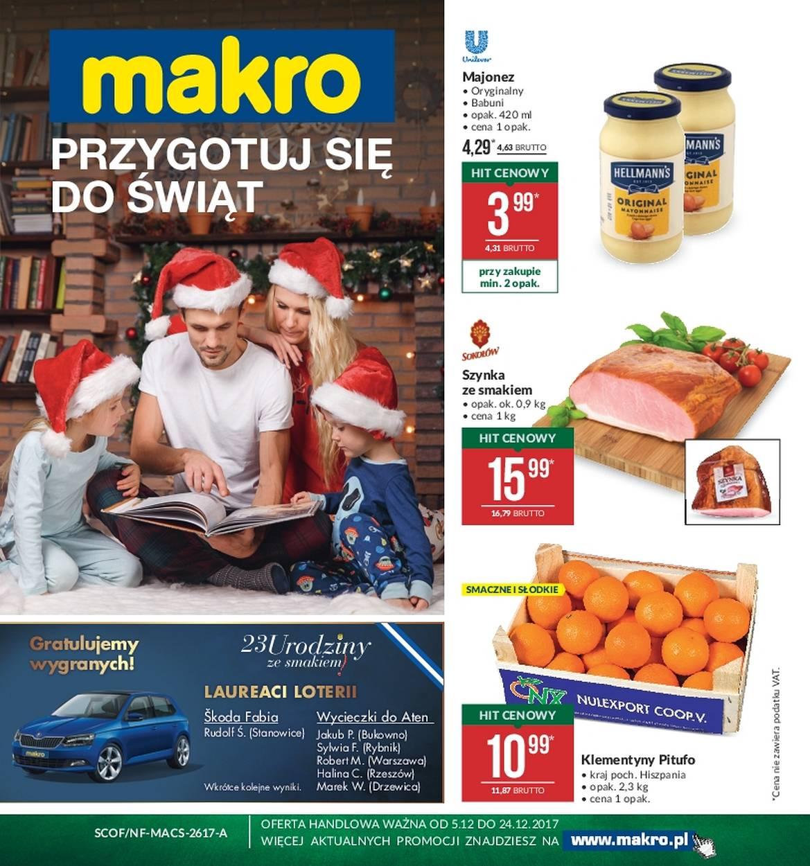 Gazetka promocyjna MAKRO do 24/12/2017 str.0