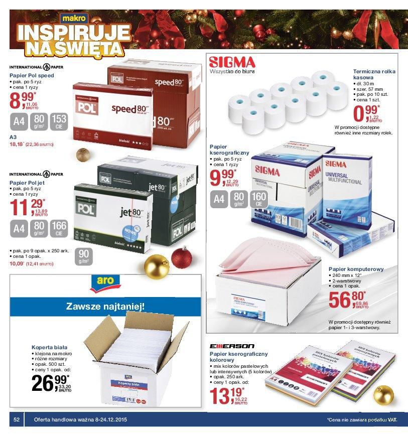 Gazetka promocyjna MAKRO do 24/12/2015 str.52