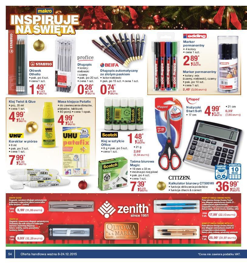 Gazetka promocyjna MAKRO do 24/12/2015 str.54