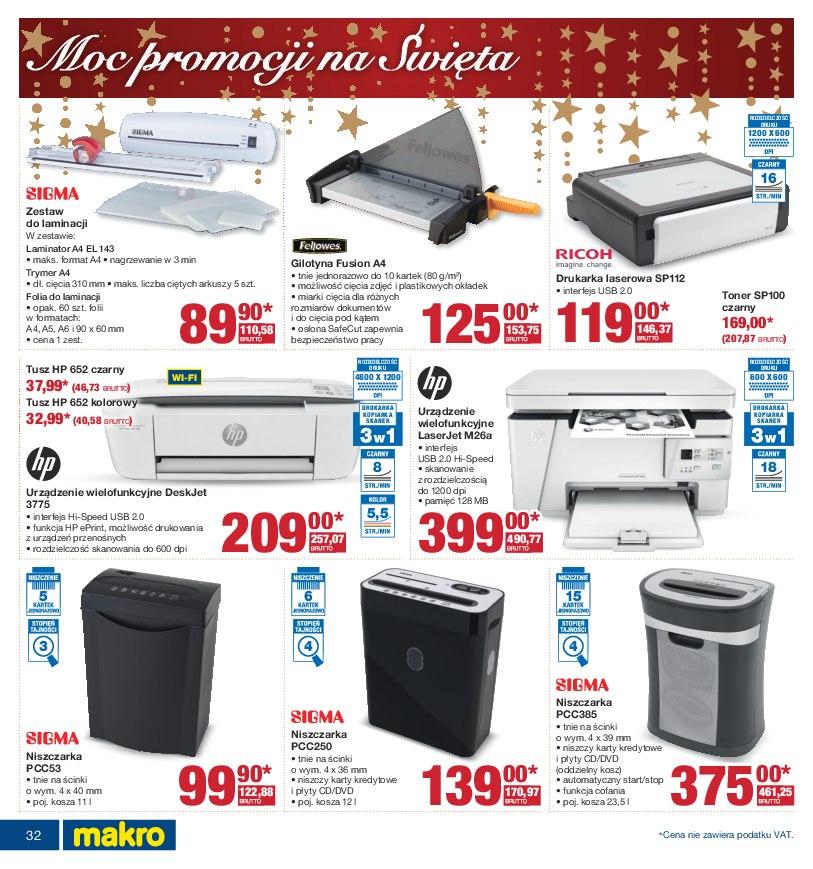 Gazetka promocyjna MAKRO do 24/12/2016 str.32