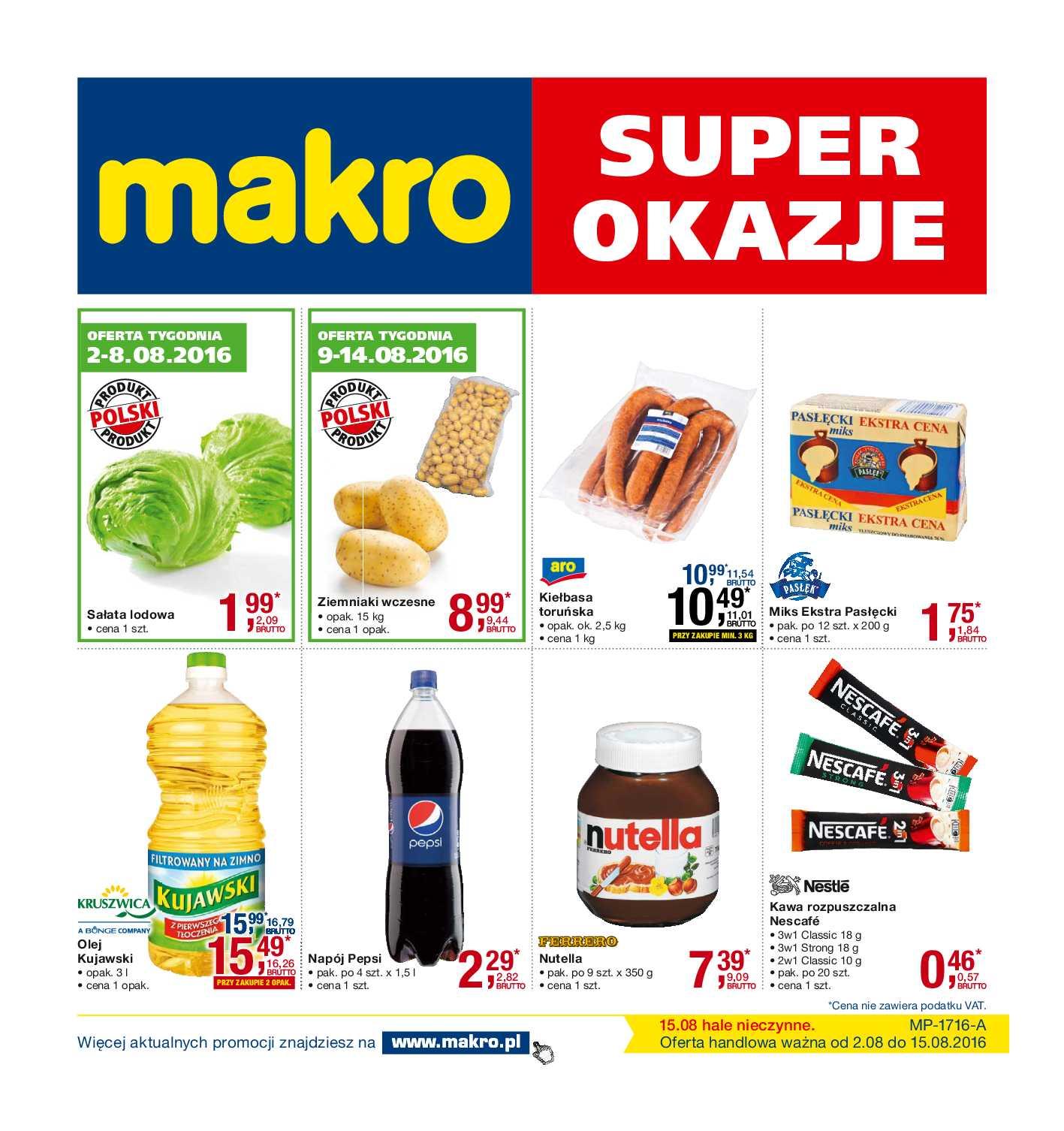 Gazetka promocyjna MAKRO do 15/08/2016 str.1