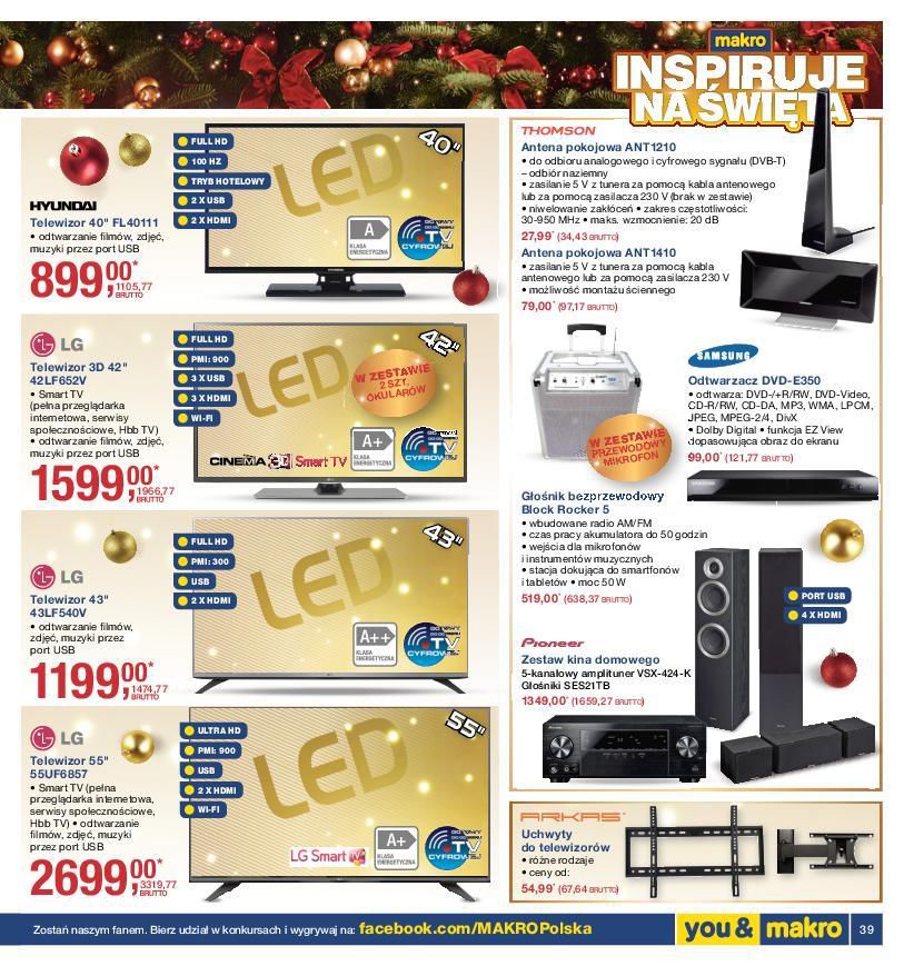 Gazetka promocyjna MAKRO do 24/12/2015 str.39