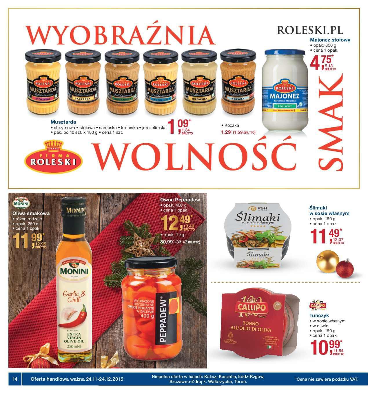 Gazetka promocyjna MAKRO do 24/12/2015 str.14