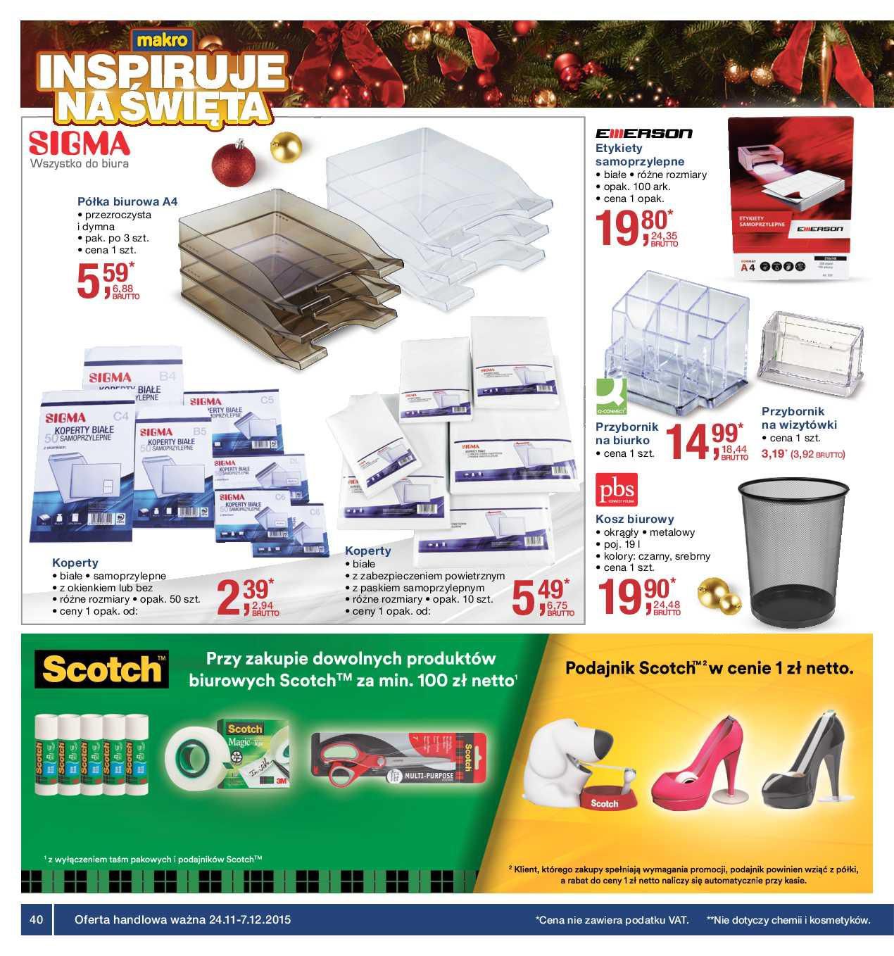 Gazetka promocyjna MAKRO do 07/12/2015 str.40