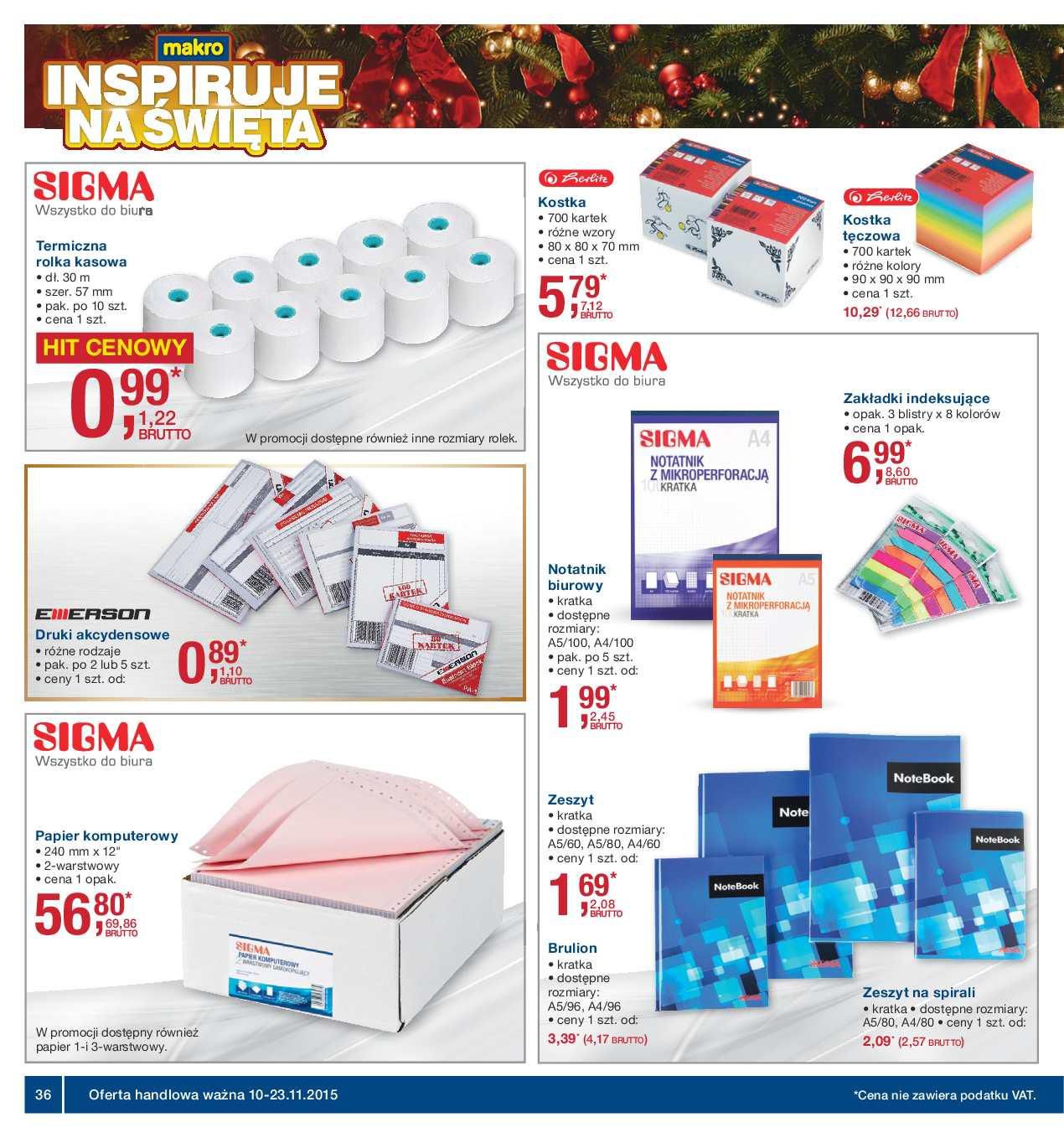 Gazetka promocyjna MAKRO do 23/11/2015 str.36