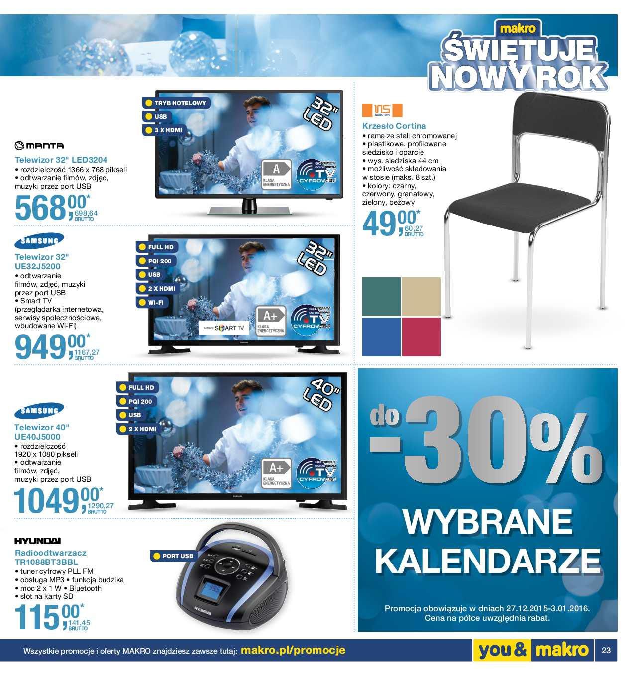 Gazetka promocyjna MAKRO do 03/01/2016 str.23