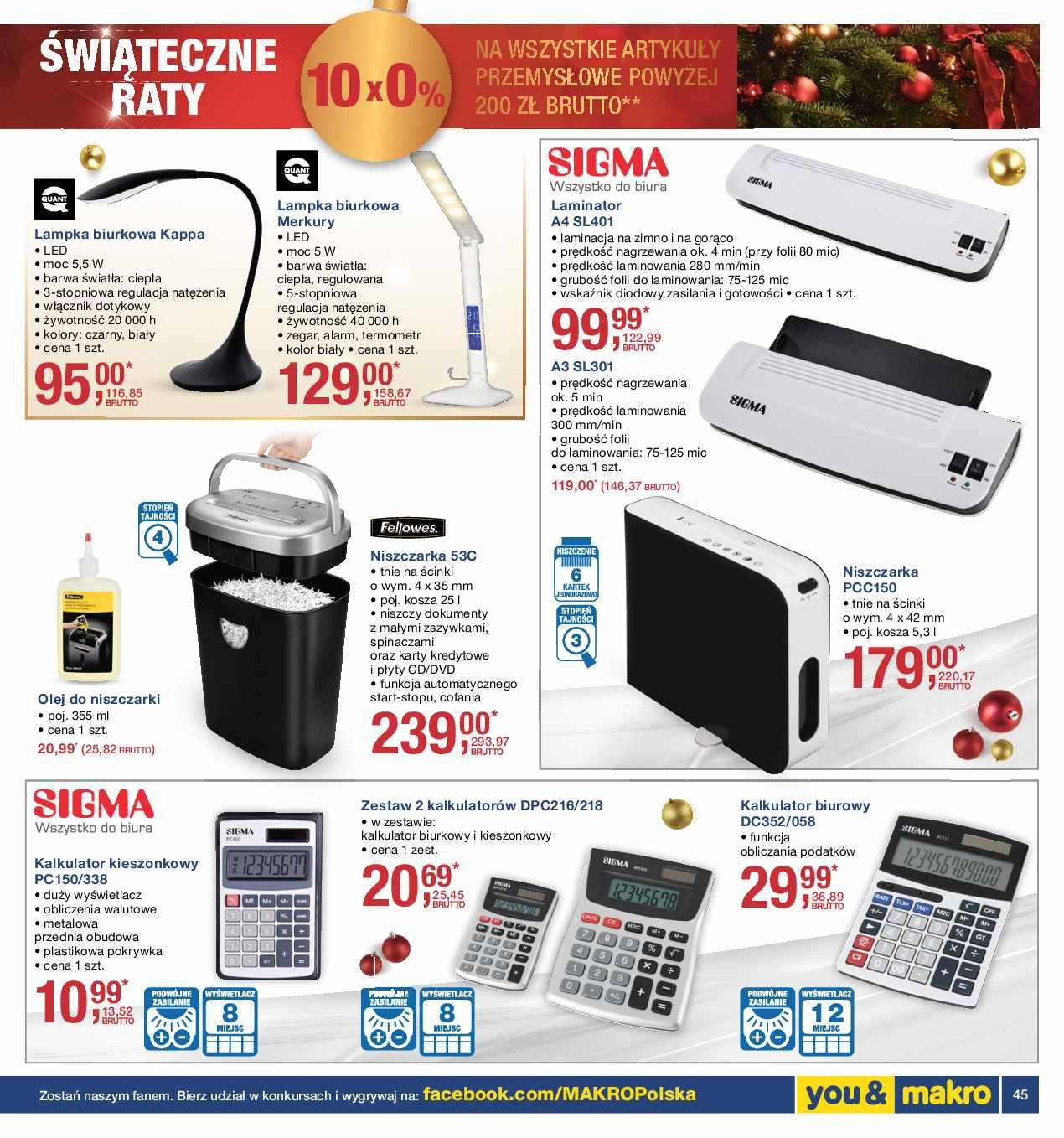 Gazetka promocyjna MAKRO do 07/12/2015 str.45