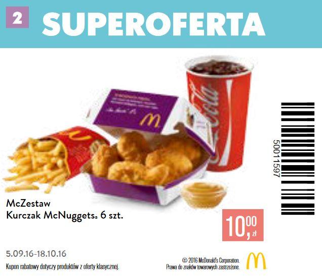 Gazetka promocyjna McDonalds do 18/10/2016 str.1