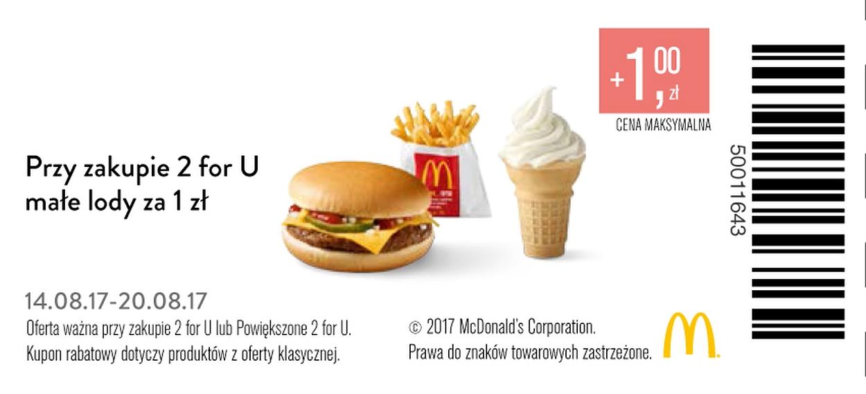 Gazetka promocyjna McDonalds do 20/08/2017 str.0