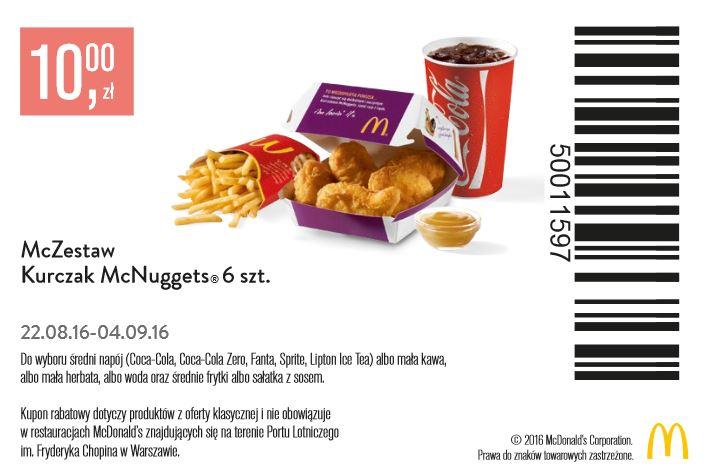 Gazetka promocyjna McDonalds do 04/09/2016 str.1
