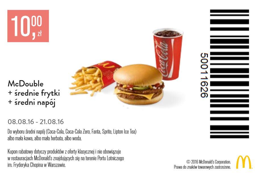 Gazetka promocyjna McDonalds do 21/08/2016 str.0