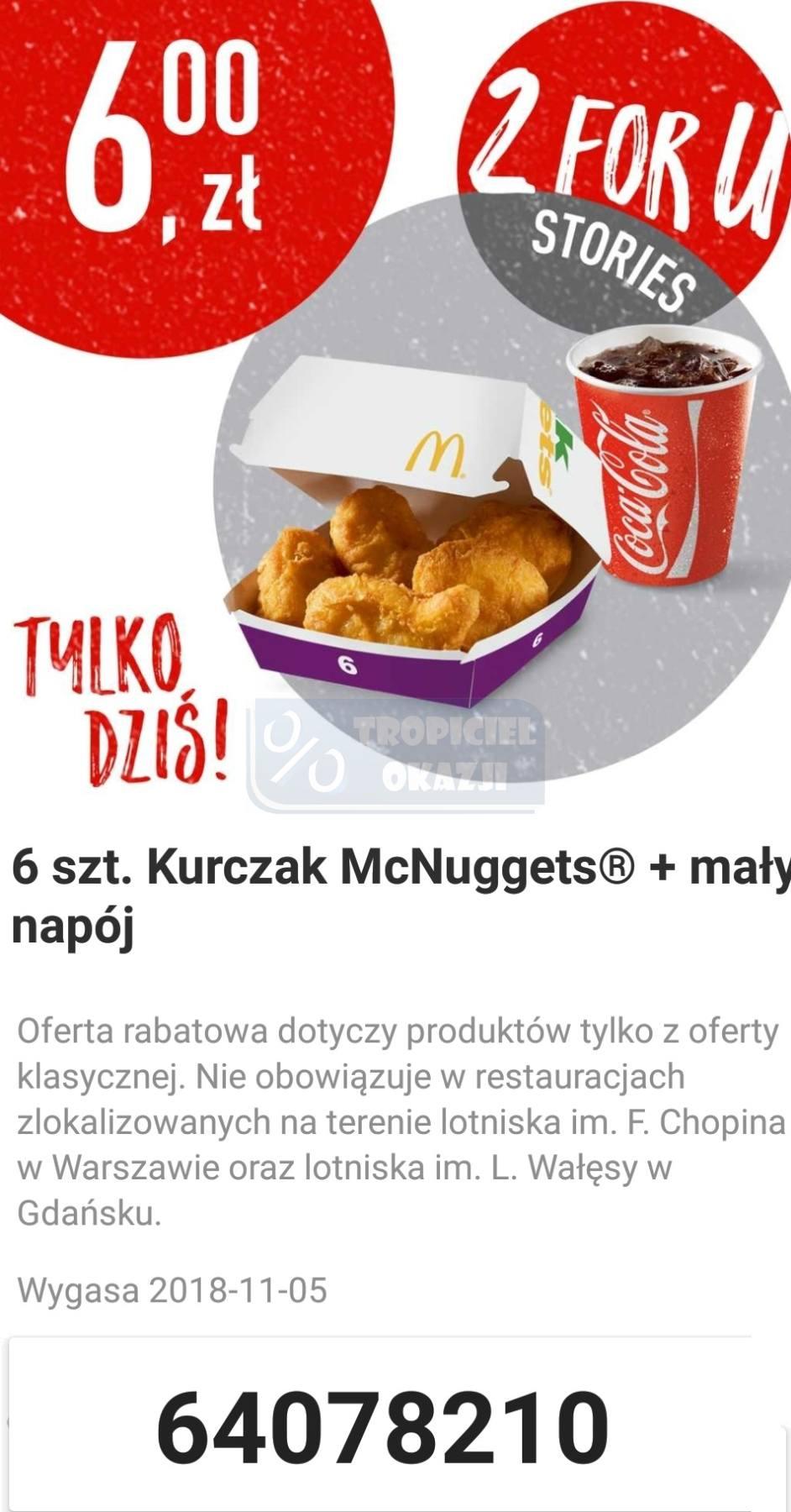 Gazetka promocyjna McDonalds do 05/11/2018 str.0