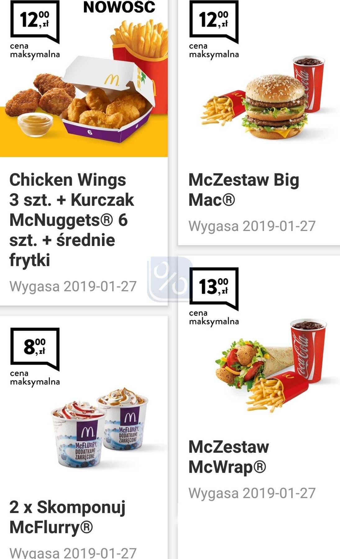 Gazetka promocyjna McDonalds do 27/01/2019 str.0