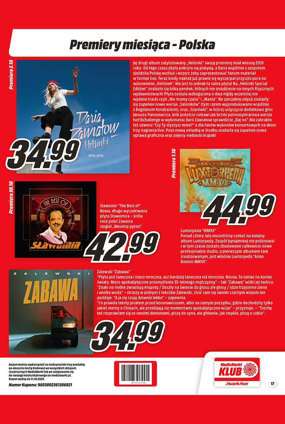 Gazetka promocyjna Media Markt do 31/10/2020 str.17