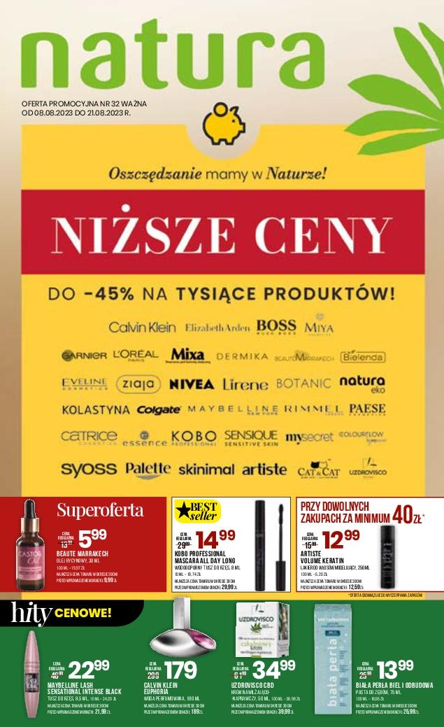 Gazetka promocyjna Drogerie Natura do 21/08/2023 str.0