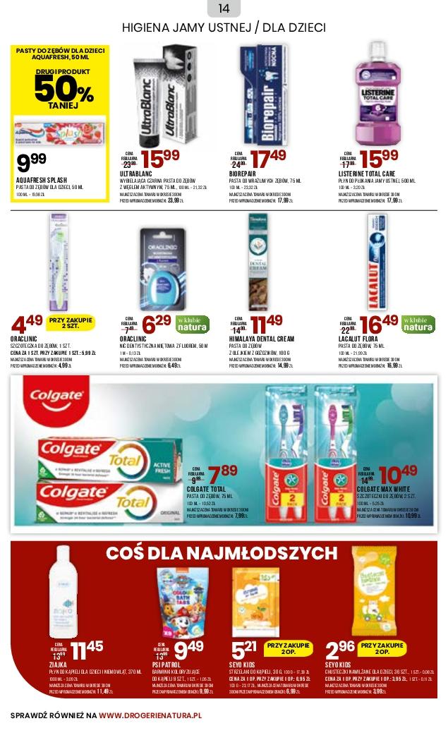 Gazetka promocyjna Drogerie Natura do 02/10/2023 str.14